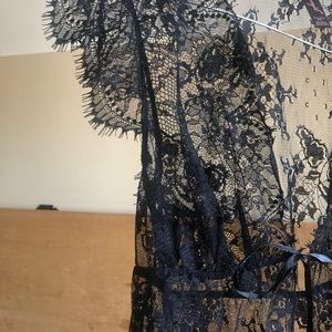 Black lace lingerie top, universal fit